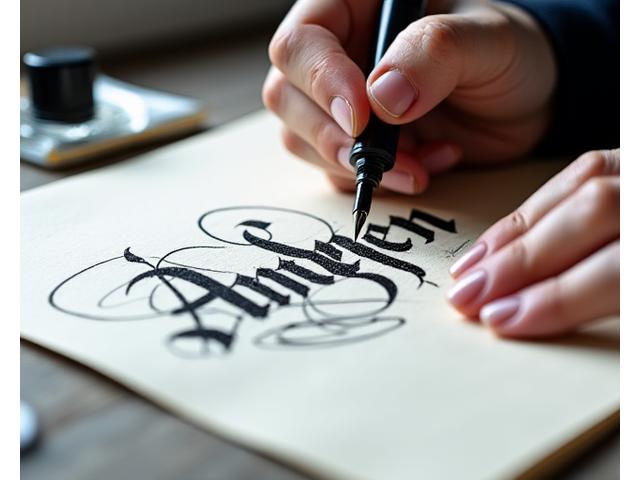 Advanced lettering techniques demonstration