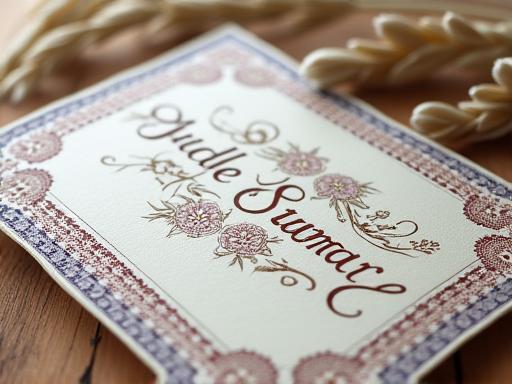 Traditional Latvian wedding invitation design